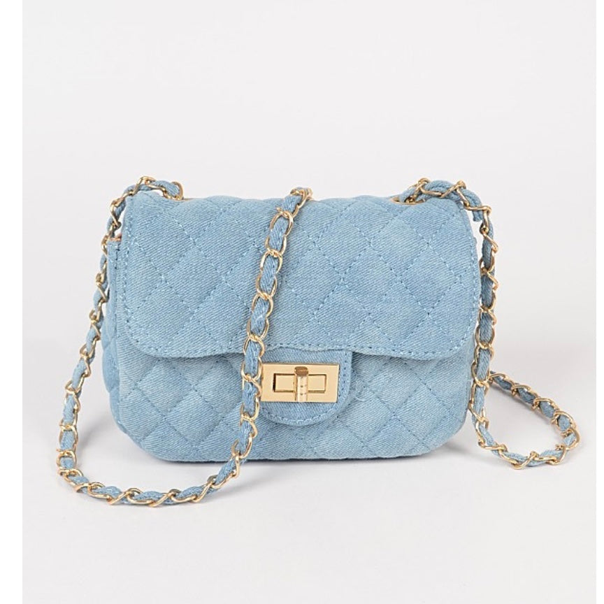 POPPER BAG/HPC3284 Light Blue Denim - ShoeNami