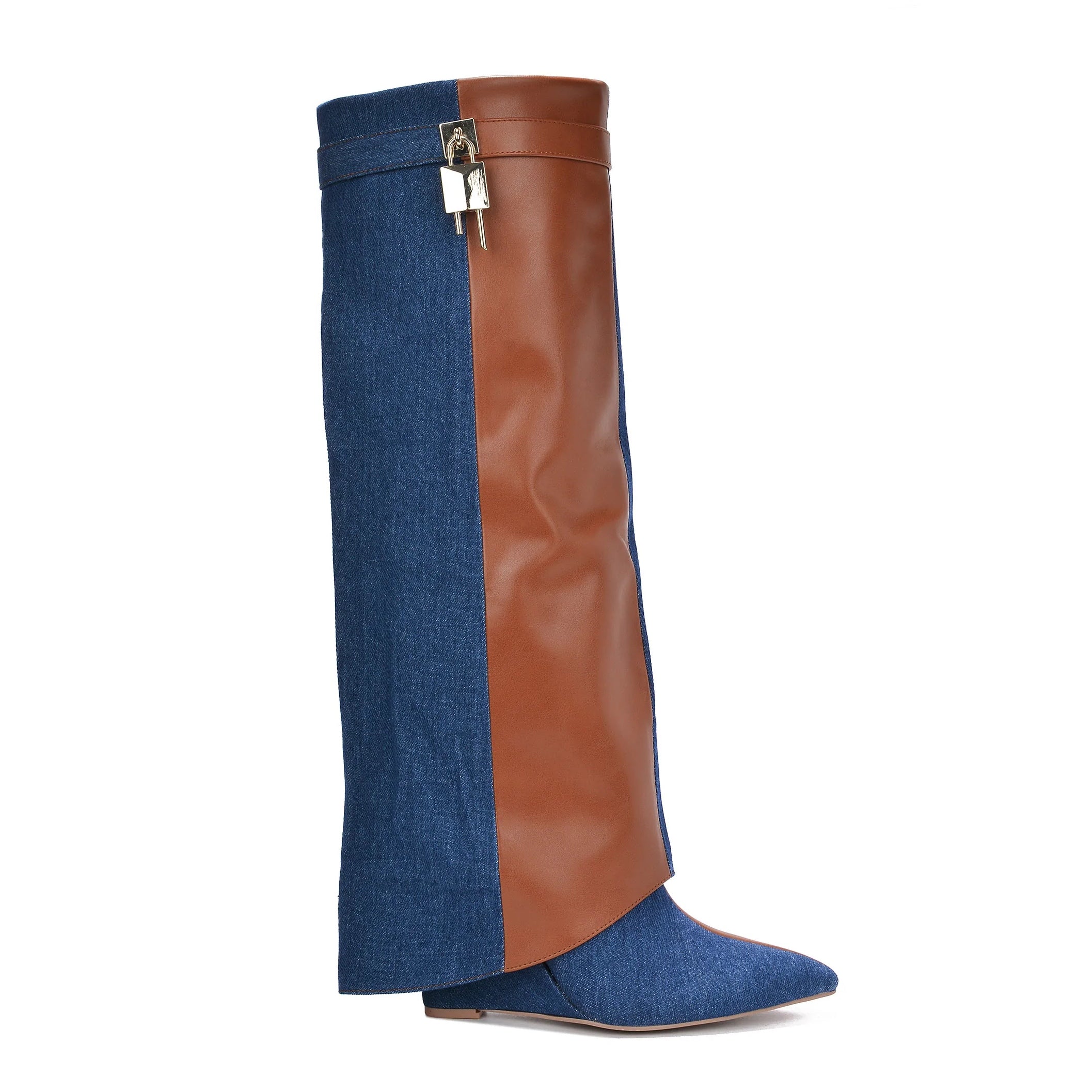 VALERI-5 Denim Blue/Tan - ShoeNami