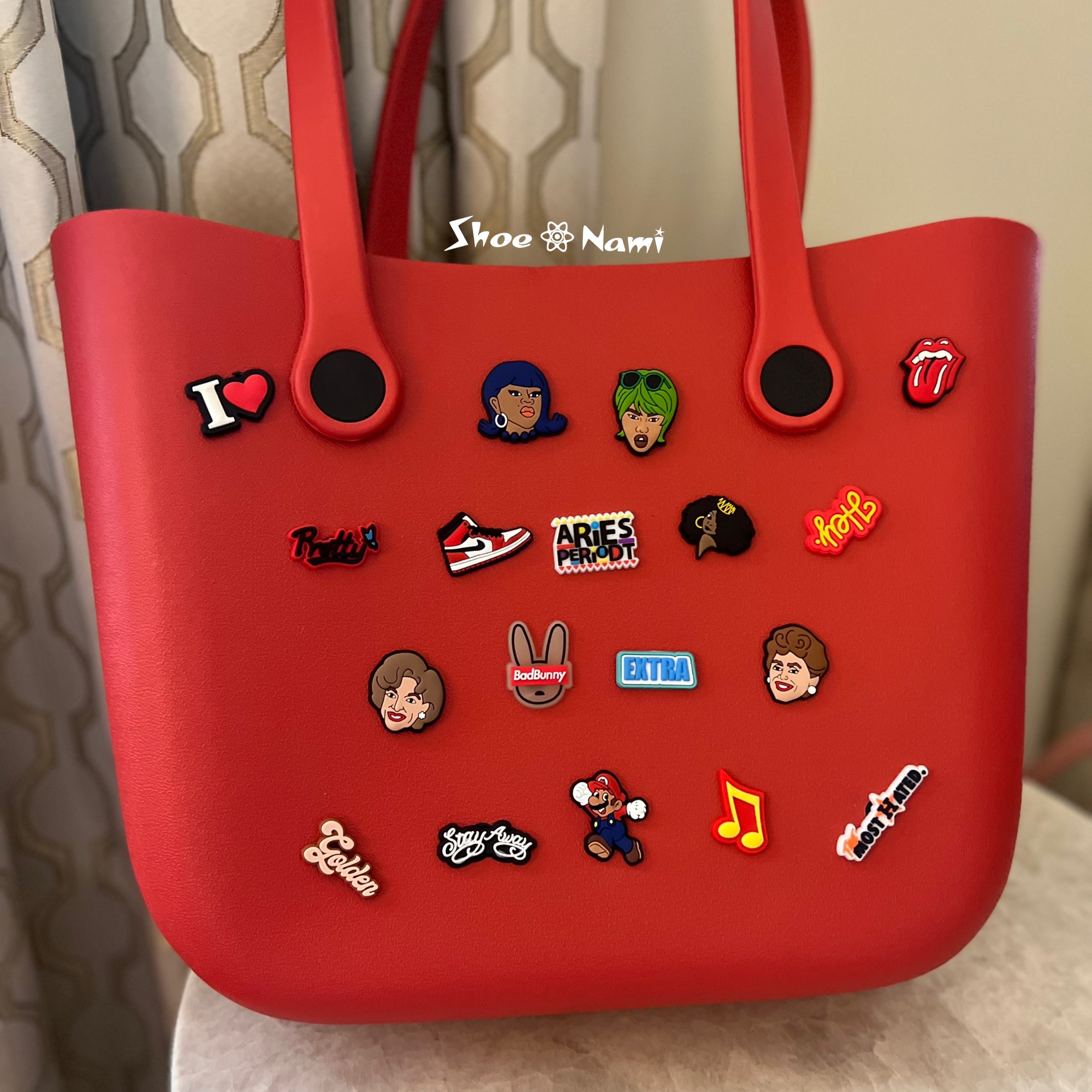 CHARMING BAG Red (charms sold separately) - ShoeNami