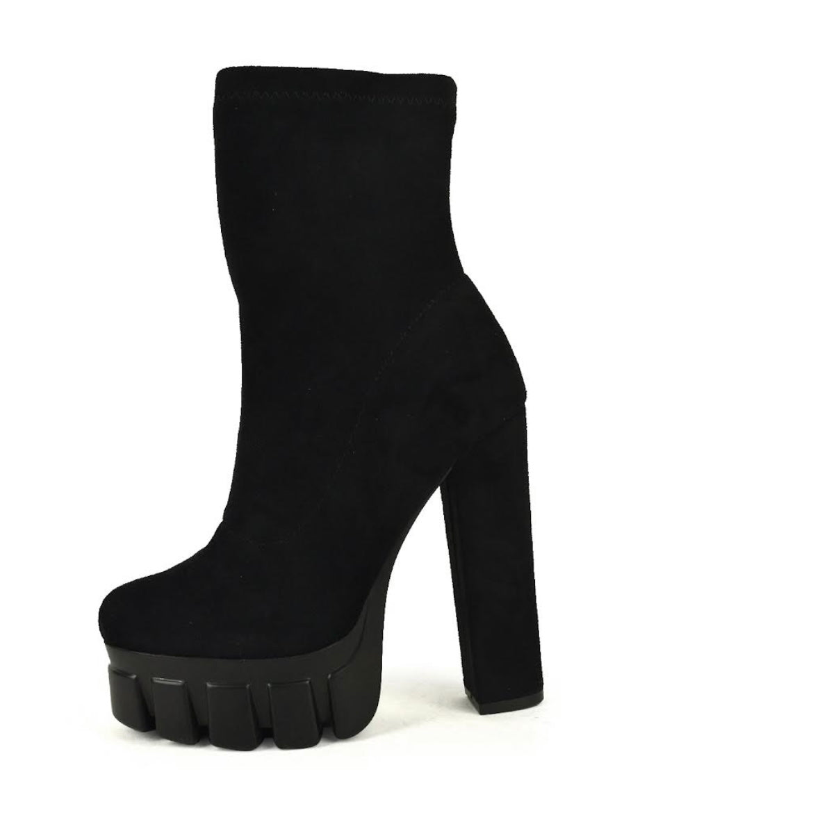 ALAYNE Black Faux Suede - ShoeNami