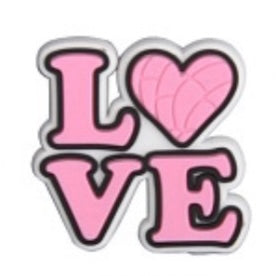 SHOE CHARMS - PINK SQUARE LOVE - ShoeNami