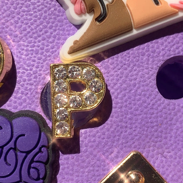 METAL SHOE CHARMS - BLINGY LETTERS - ShoeNami