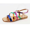 HINT-34 Rose Gold Blue Multi Metallic - ShoeNami