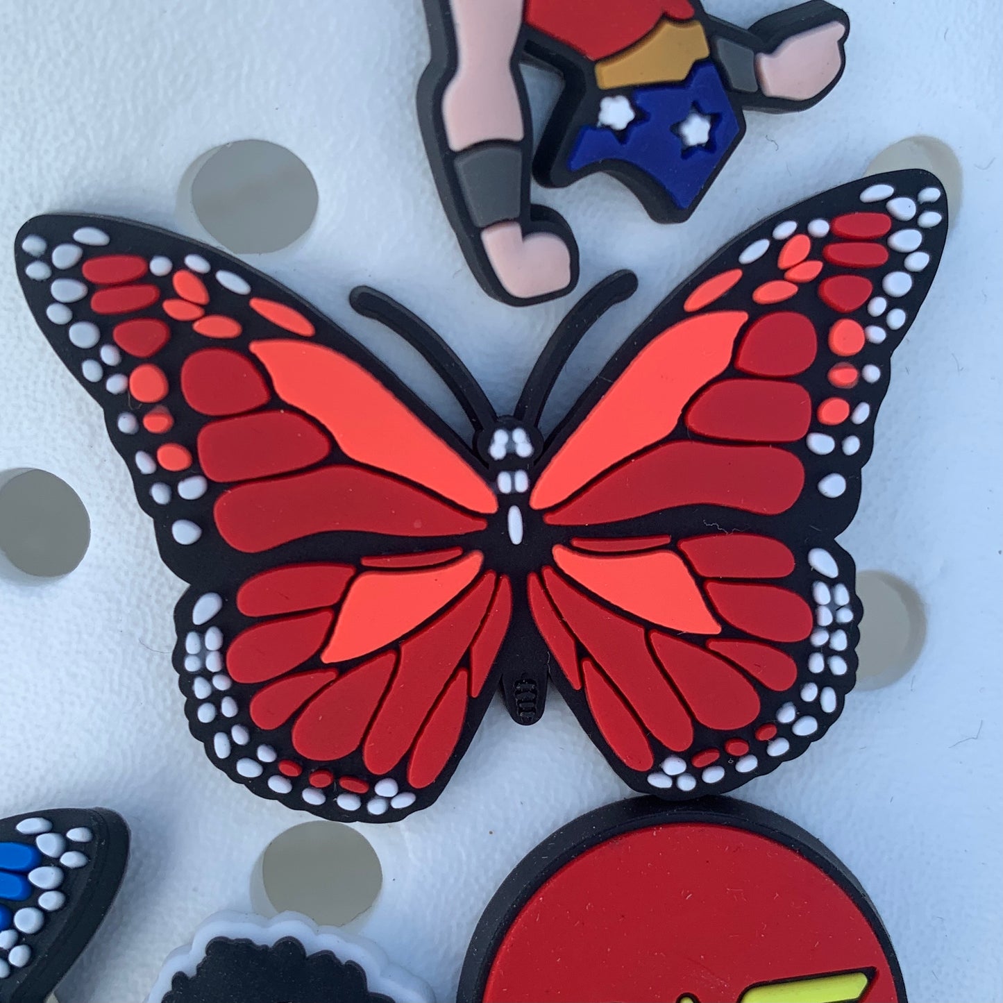 SHOE CHARMS - RED BUTTERFLY - ShoeNami
