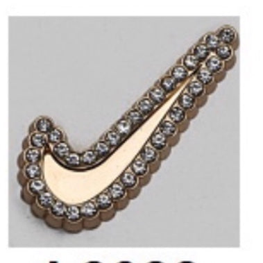 METAL SHOE CHARMS - BLINGY SWOOSH - ShoeNami