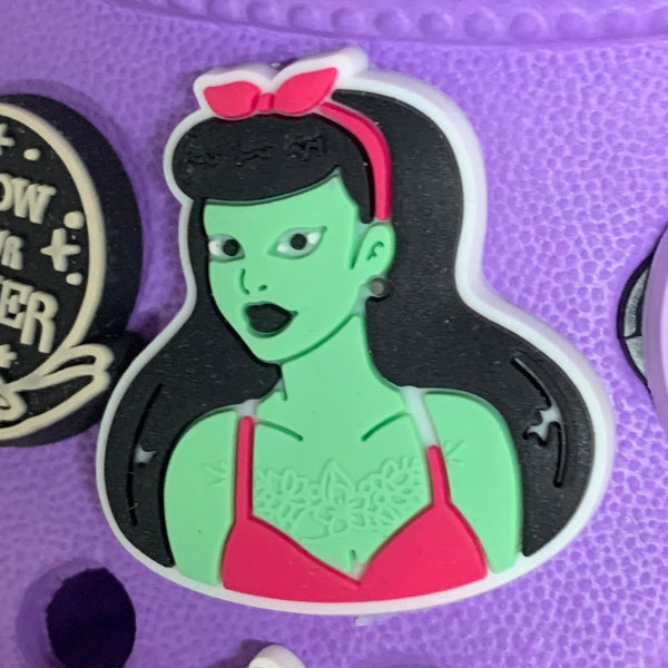 SHOE CHARMS - ROCKABILLY GREEN WITCH - ShoeNami