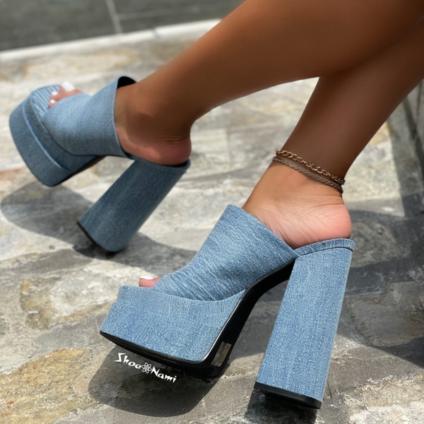 KISS N TELL Blue Denim - ShoeNami