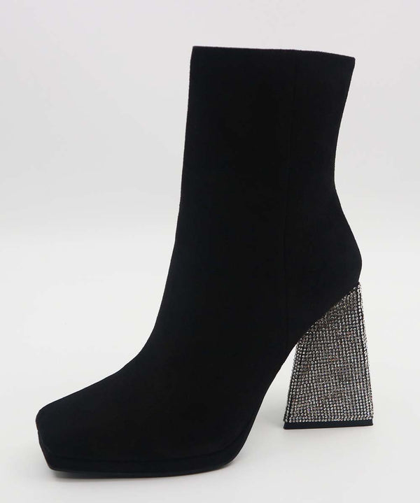 LEAGUE-02 Black Faux Suede - ShoeNami