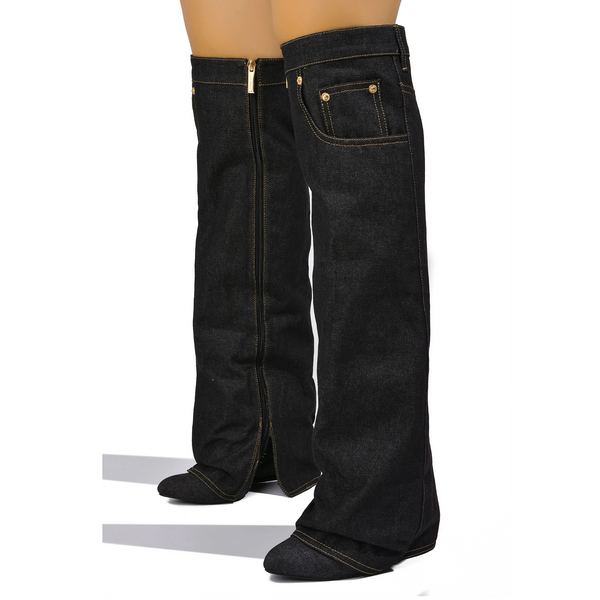MARGET Black Denim - ShoeNami