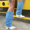 PRAIRIE GIRL Denim/Beige - ShoeNami