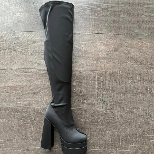 STACK-15 Black Lycra - ShoeNami