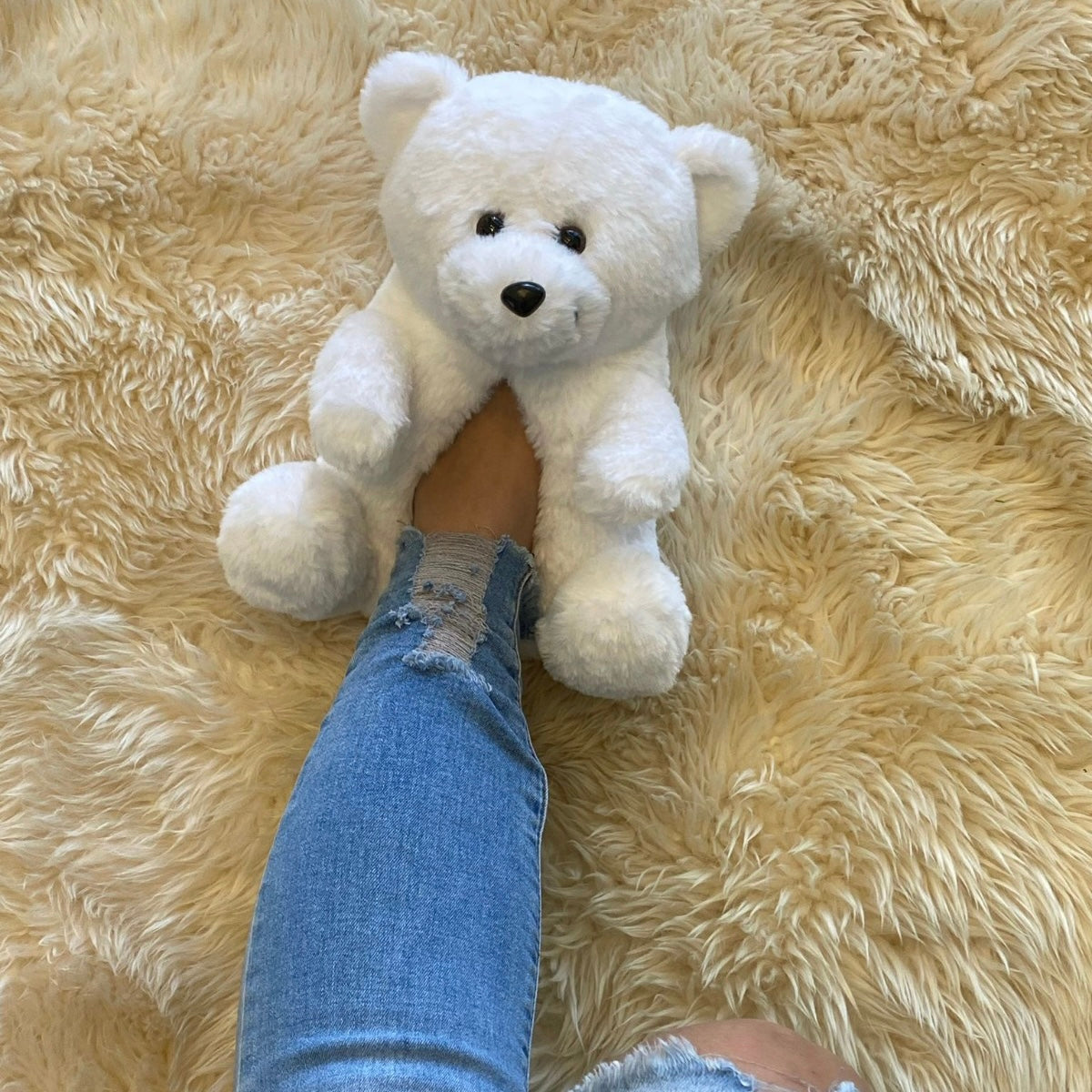 TEDDY PLUSH-01 White - ShoeNami