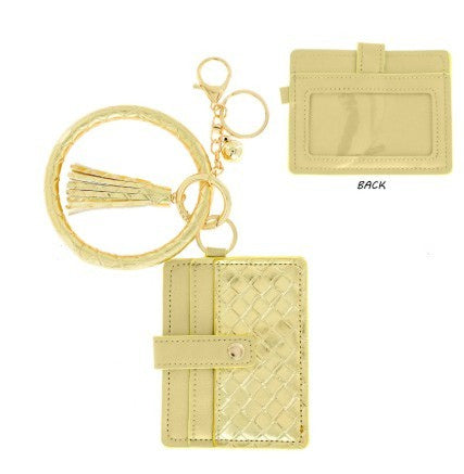 ANGEL WALLET ID HOLDER WRISTLET GOLD