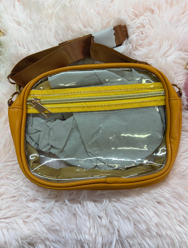LOUISE CLEAR CROSS BODY BAG ORANGE