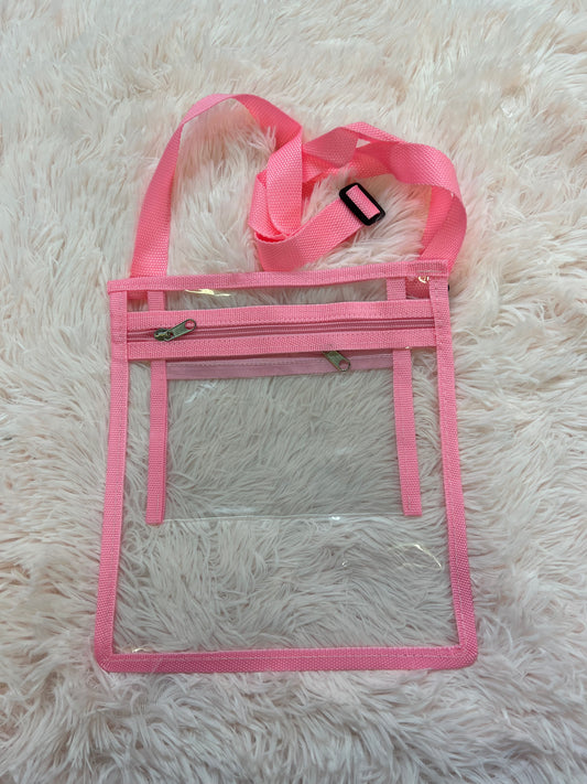 DOLLY CROSS BODY BAG CLEAR AND PINK