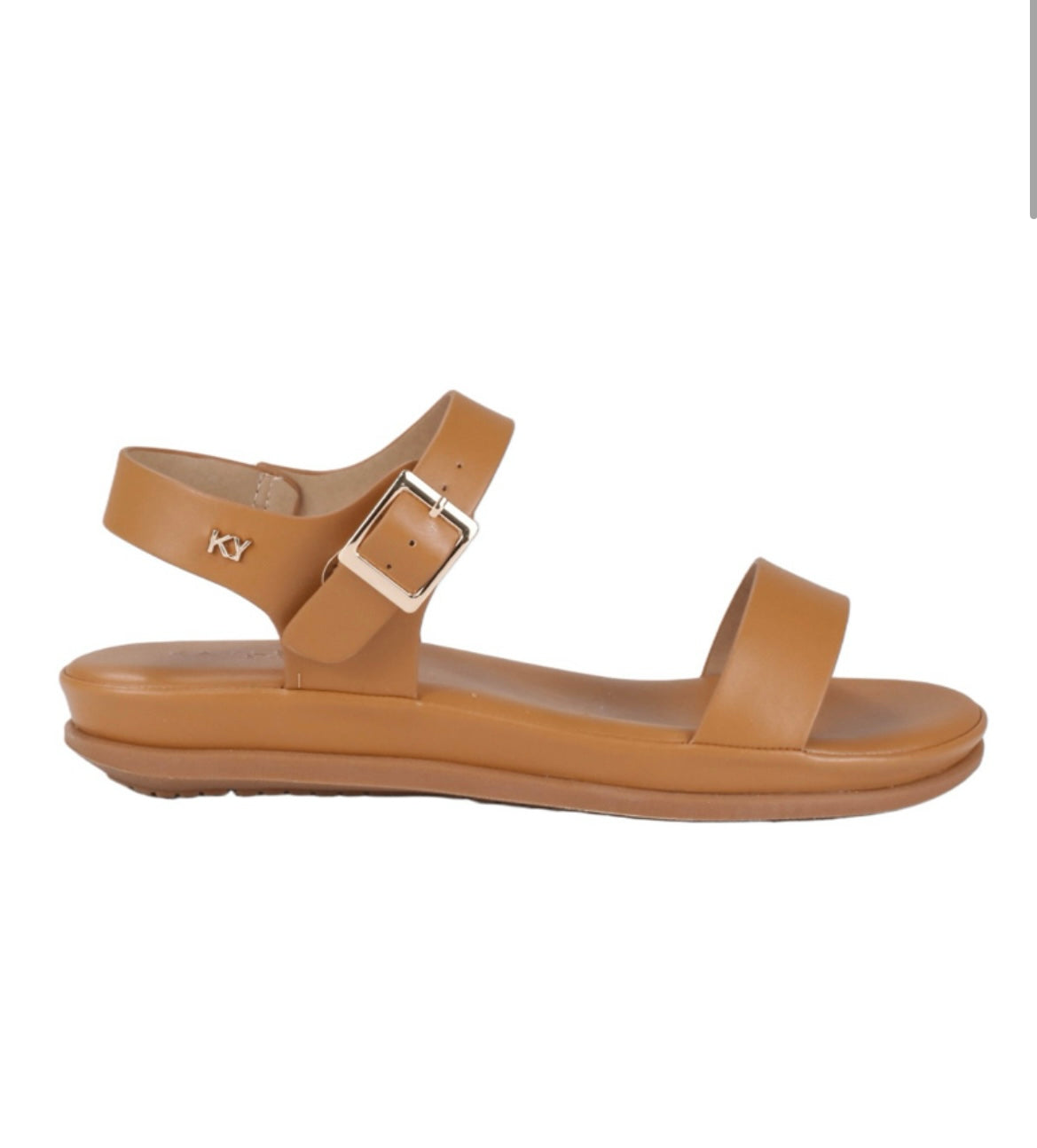 REXBURG-62 CAMEL FAUX LEATHER CUSHIONED SANDAL