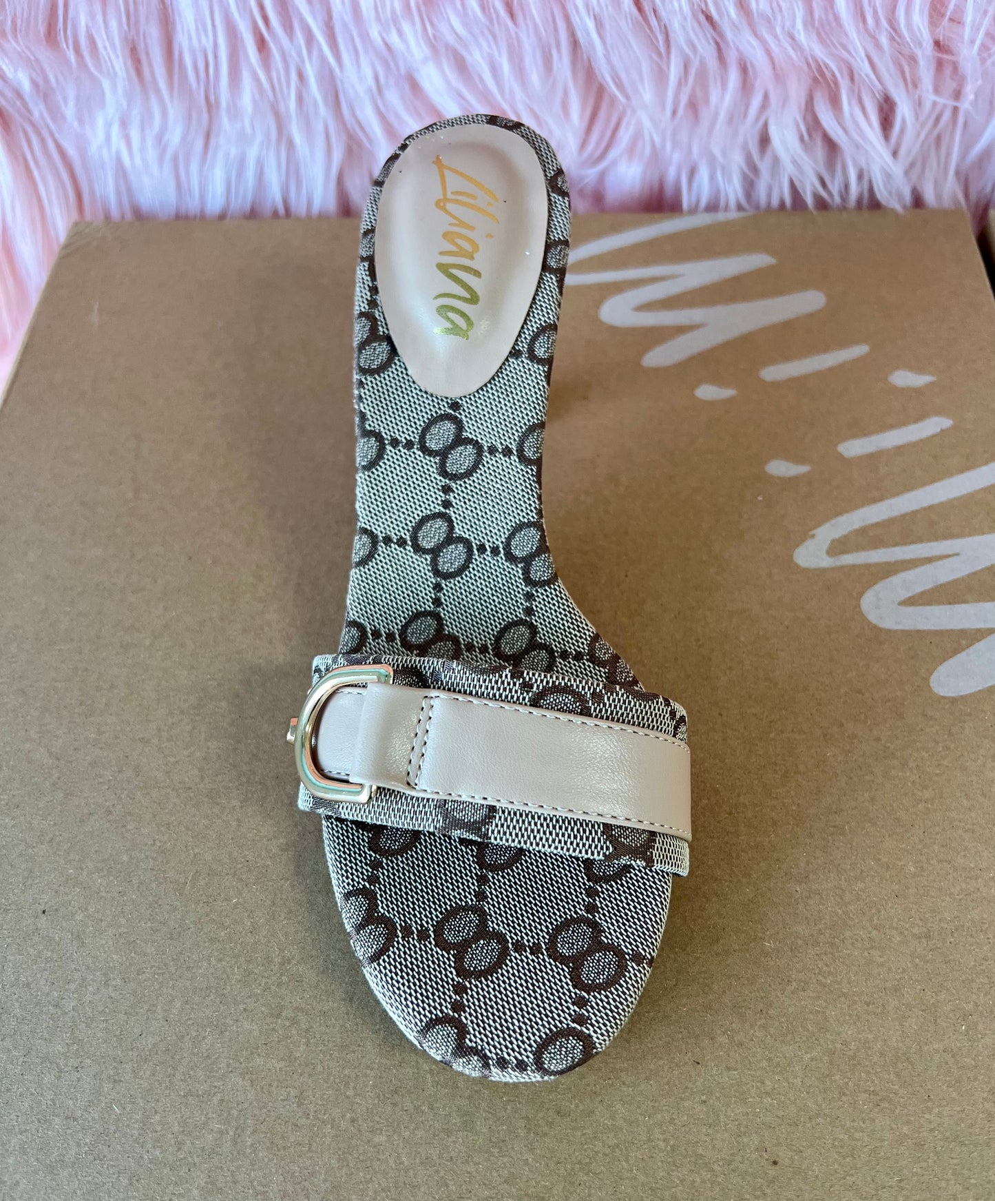 CICI-1 Nude Print Kitten Heel