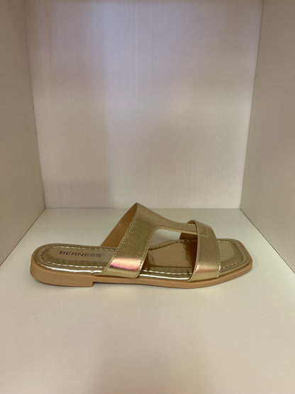 THELMA GOLD SLIP ON FLAT SANDAL