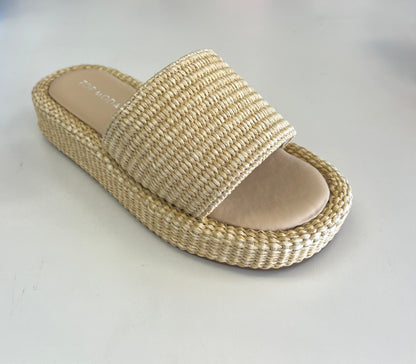 RAYA-22

- Beige Tan Natural Raffia Sandal
- Open Toe
- Slip On
- Platform Sole, Approx. 1.5"