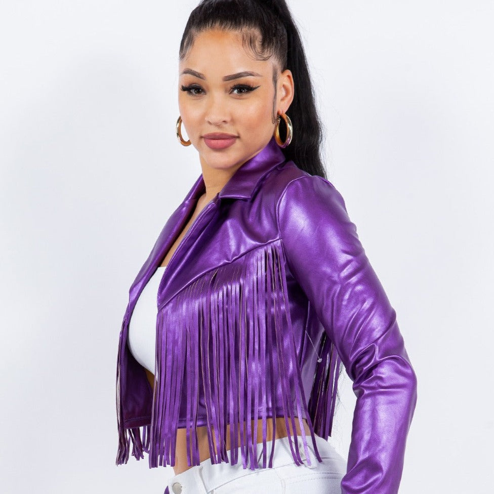 mardi gras jacket with fringe