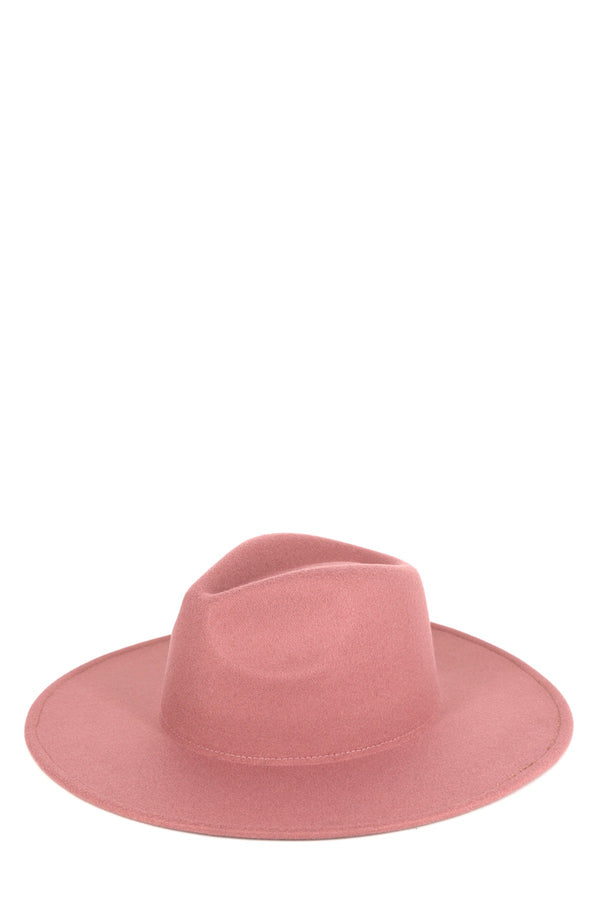 STAPLE FEDORA HAT/AMH0142 Dusty Pink