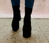 KLORIS-20 Black Chunky Block Heel, Approx. 4.5"