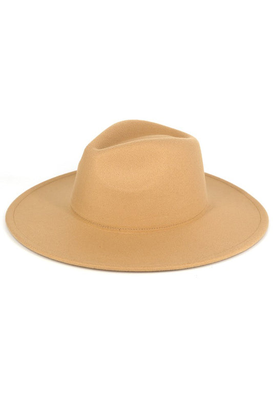 STAPLE FEDORA HAT/AMH0142 Camel Taupe - ShoeNami