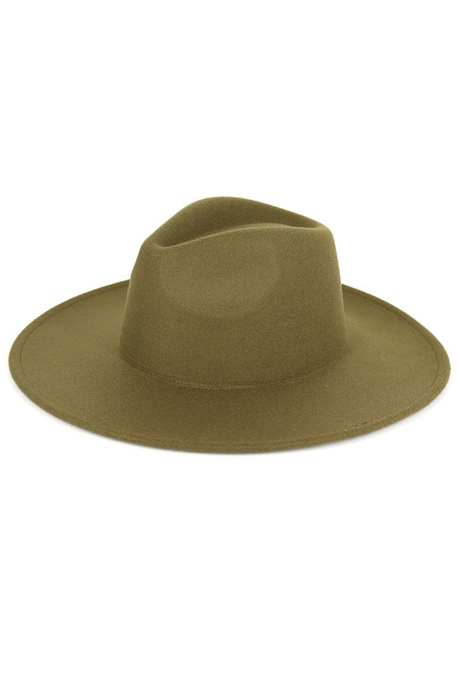STAPLE FEDORA HAT/AMH0142 Olive - ShoeNami
