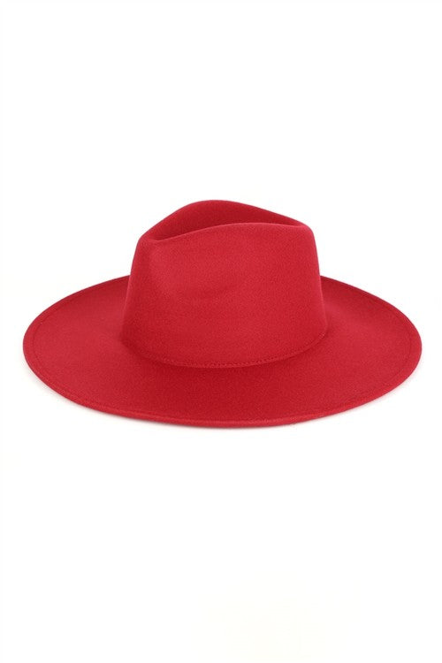 STAPLE FEDORA HAT/AMH0142 Burgundy Red - ShoeNami