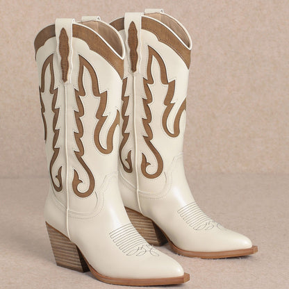 IDA White/Tan Cowboy Boot