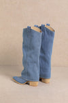 PAMELA Denim Cowboy Boots