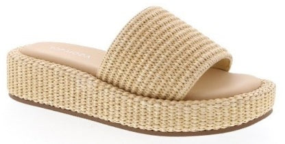 RAYA-22

- Beige Tan Natural Raffia Sandal
- Open Toe
- Slip On
- Platform Sole, Approx. 1.5"