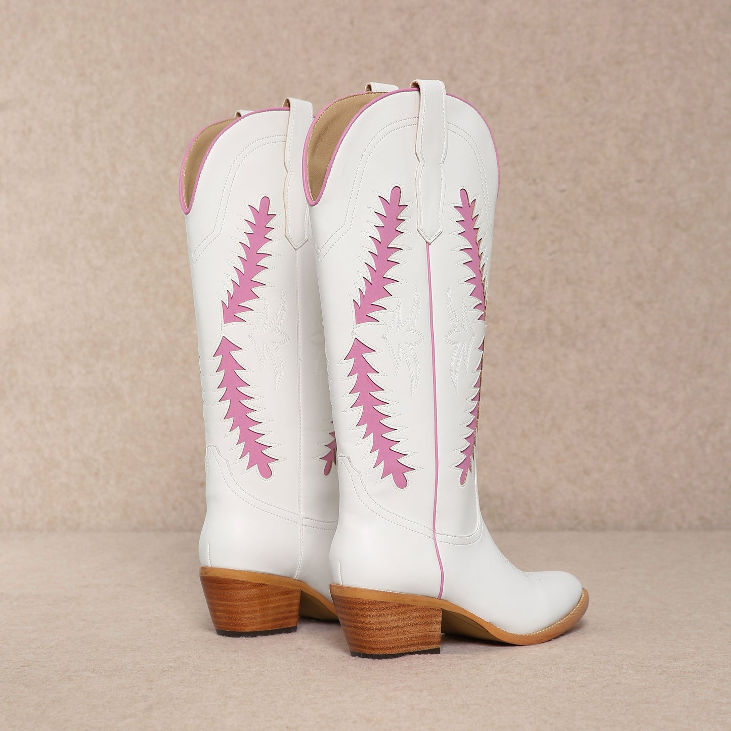 JADE Pink/White Cowboy Boot