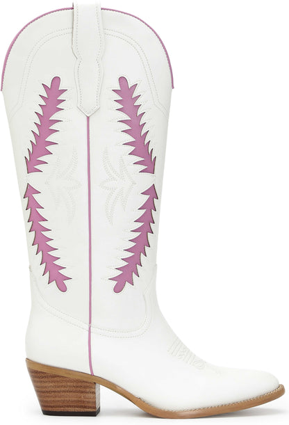 JADE Pink/White Cowboy Boot