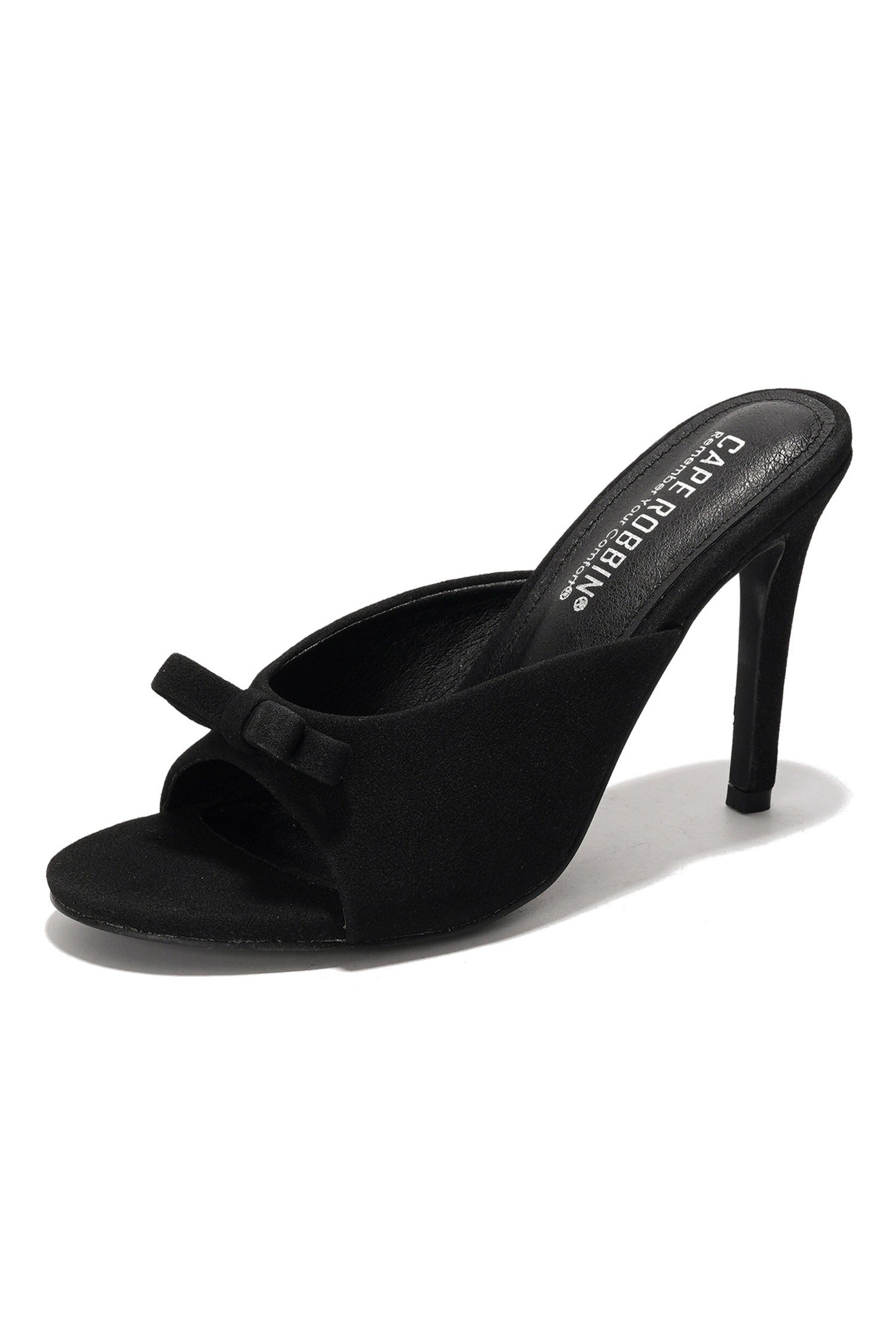 MELLA Black Faux Suede Mule