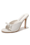 MELLA Off White Faux Suede Mule