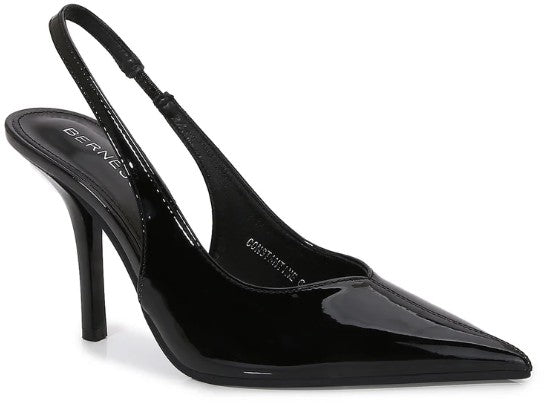CONSTANTINE PATENT LEATHER POINTY TOE SLING BACK PUMP Black