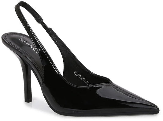 CONSTANTINE PATENT LEATHER POINTY TOE SLING BACK PUMP Black