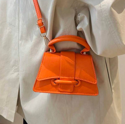JAYLA ORANGE MINI BAG WITH CROSS BODY STRAP