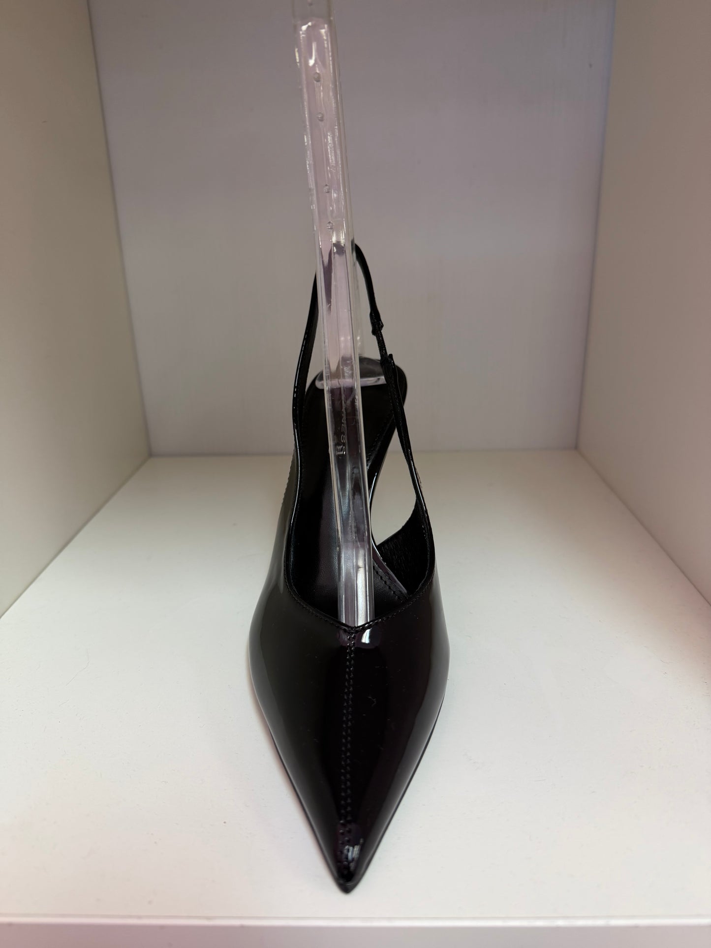 CONSTANTINE PATENT LEATHER POINTY TOE SLING BACK PUMP Black