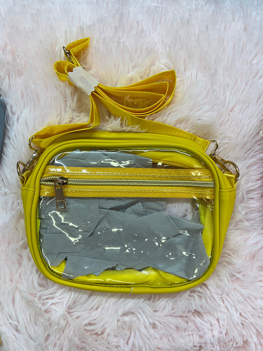 LOUISE CLEAR CROSS BODY BAG YELLOW