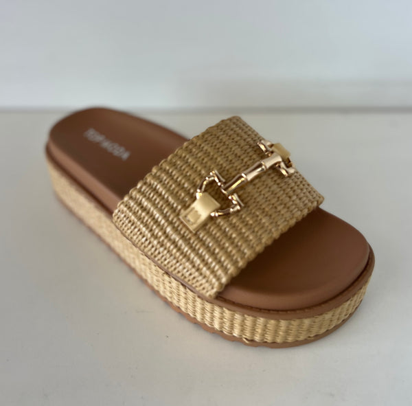 TRACI-36 Beige Tan Natural Raffia