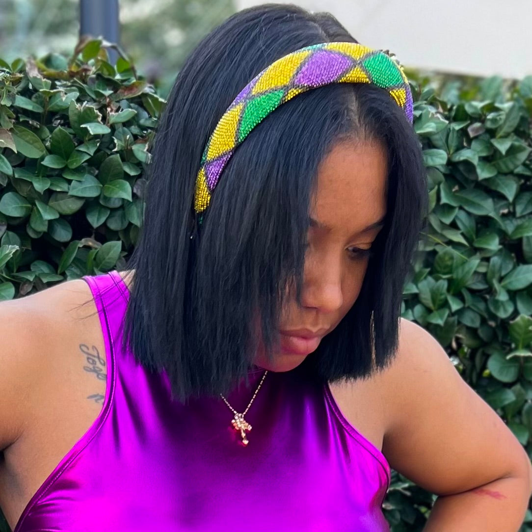 HARLEQUIN MARDI GRAS HEADBAND - ShoeNami