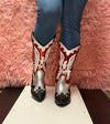 IDALY Red Multi Cowboy Boots