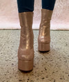 KLORIS-20 Rose Gold Chunky Block Heel, Approx. 4.5"
