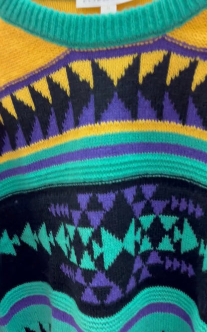 ALPINE MARDI GRAS SWEATER/VT81733 Black Multi
