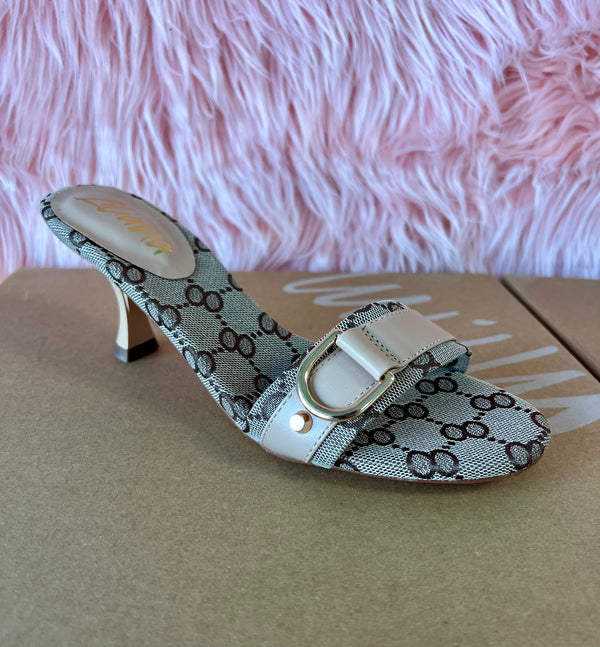 CICI-1 Nude Print Kitten Heel