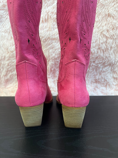 OLIVIA Fuchsia Red Cowboy Boot