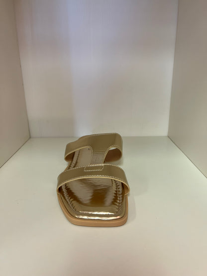THELMA GOLD SLIP ON FLAT SANDAL
