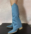 PAMELA Denim Cowboy Boots